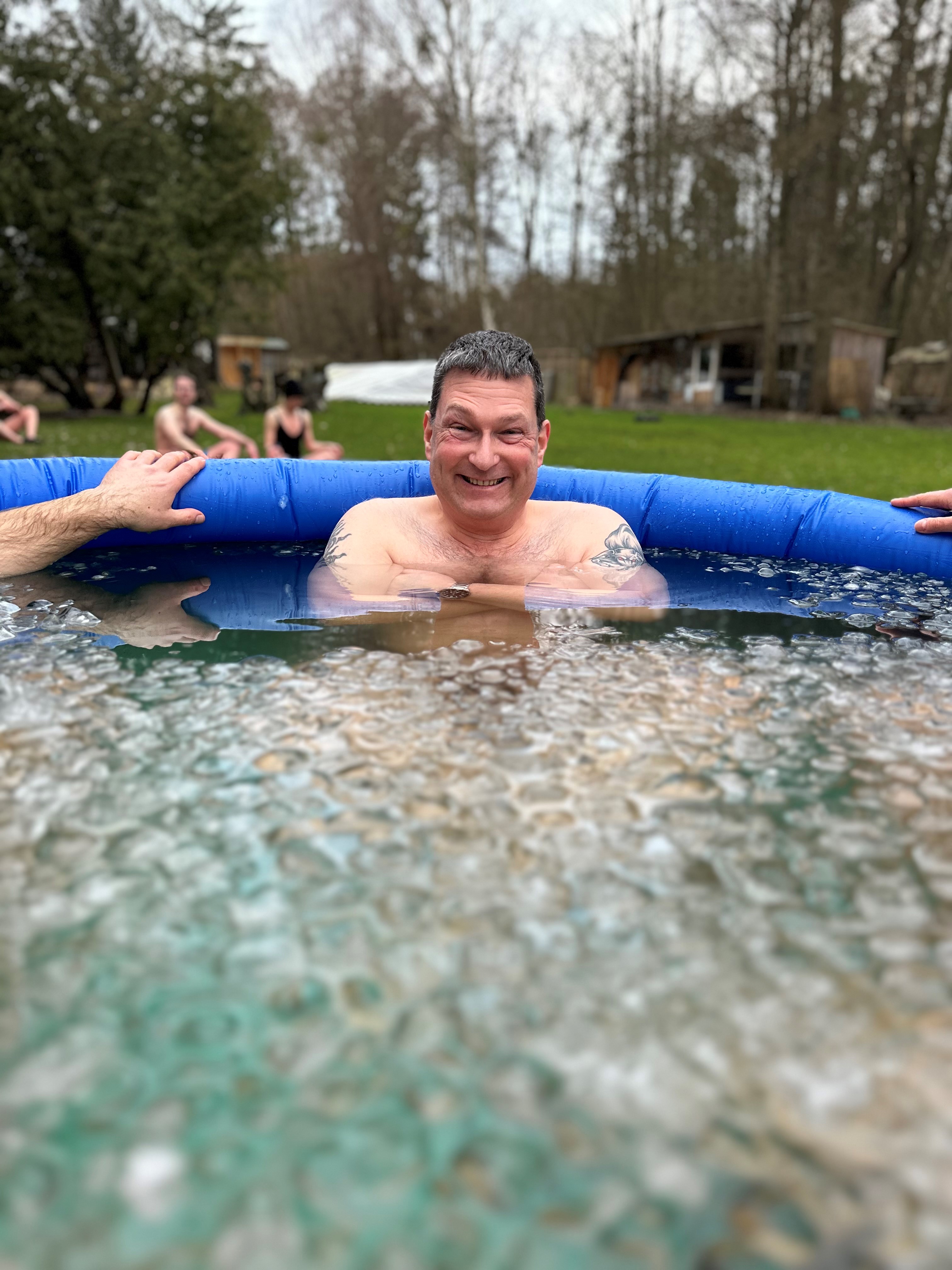 Eisbaden als Training